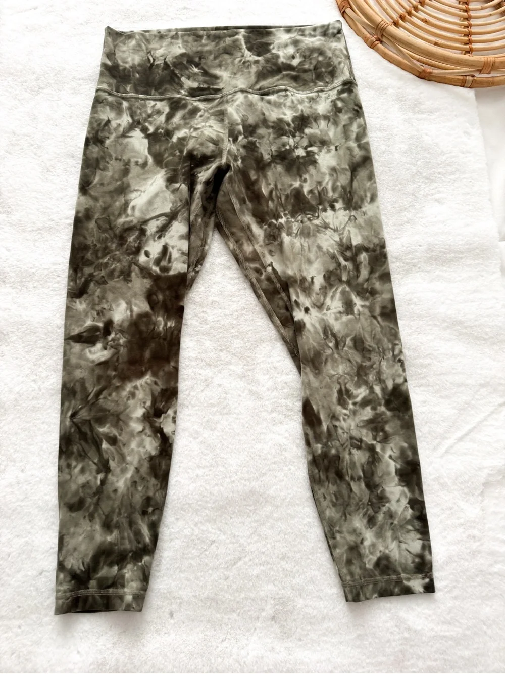 Lululemon Align High-Rise Pant 25” Diamond Dye Light Sage Medium Olive Size 12
